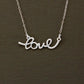 Fashion temperament versatile collarbone chain creative personality LOVE letter pendant necklace
