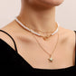 Jewelry ins five-pointed star zircon tassel simple all-match multi-layer necklace collarbone chain female