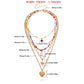 Jewelry punk colored rice beads devil's eye hexagonal star openable love pendant necklace female