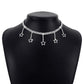 1556 Necklace Pentagram Claw Chain Temperament Full Diamond Necklace Rhinestone Tassel Temperament Sexy Necklace