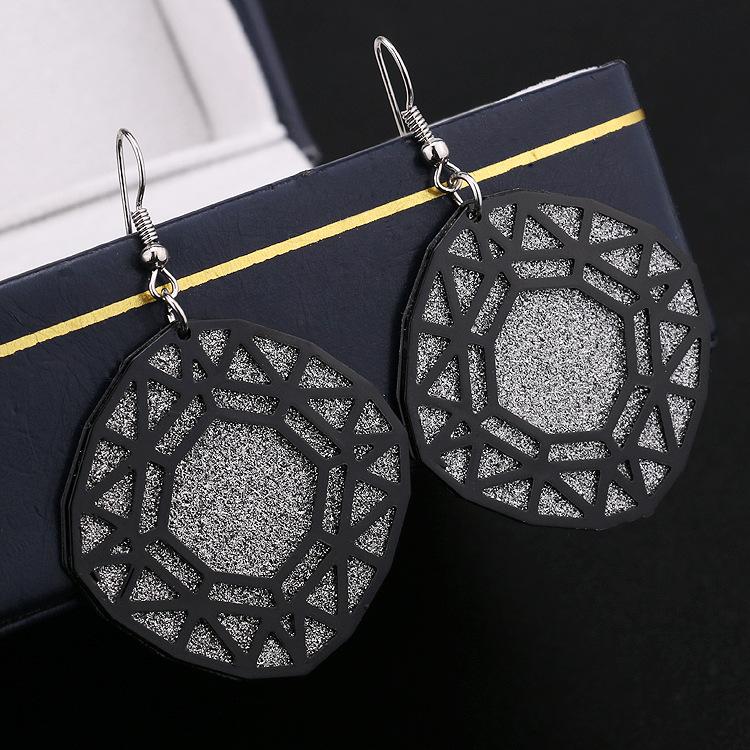 Original single jewelry exaggerated double-layer swing bird's nest frosted earrings earrings
