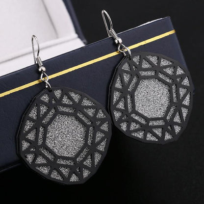 Original single jewelry exaggerated double-layer swing bird's nest frosted earrings earrings