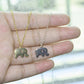 Cute Elephant Necklace Electroplating Color Preserving Alloy Baby Elephant Necklace Animal Pendant Clavicle Chain Jewelry