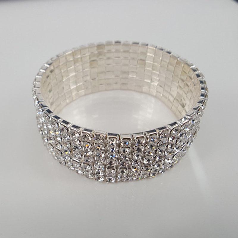 Claw Chain Bracelet Boutique Hand Jewelry 7 Rows Flash Diamond Elastic Alloy Bracelet Bracelet