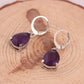 Drop Shaped Crystal Earrings Fashion Delicate Purple Earrings Jewelry