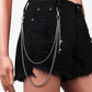 All-match pants chain ins trendy pants hanging chain double-layer metal ball chain hip-hop trend dolphin pendant