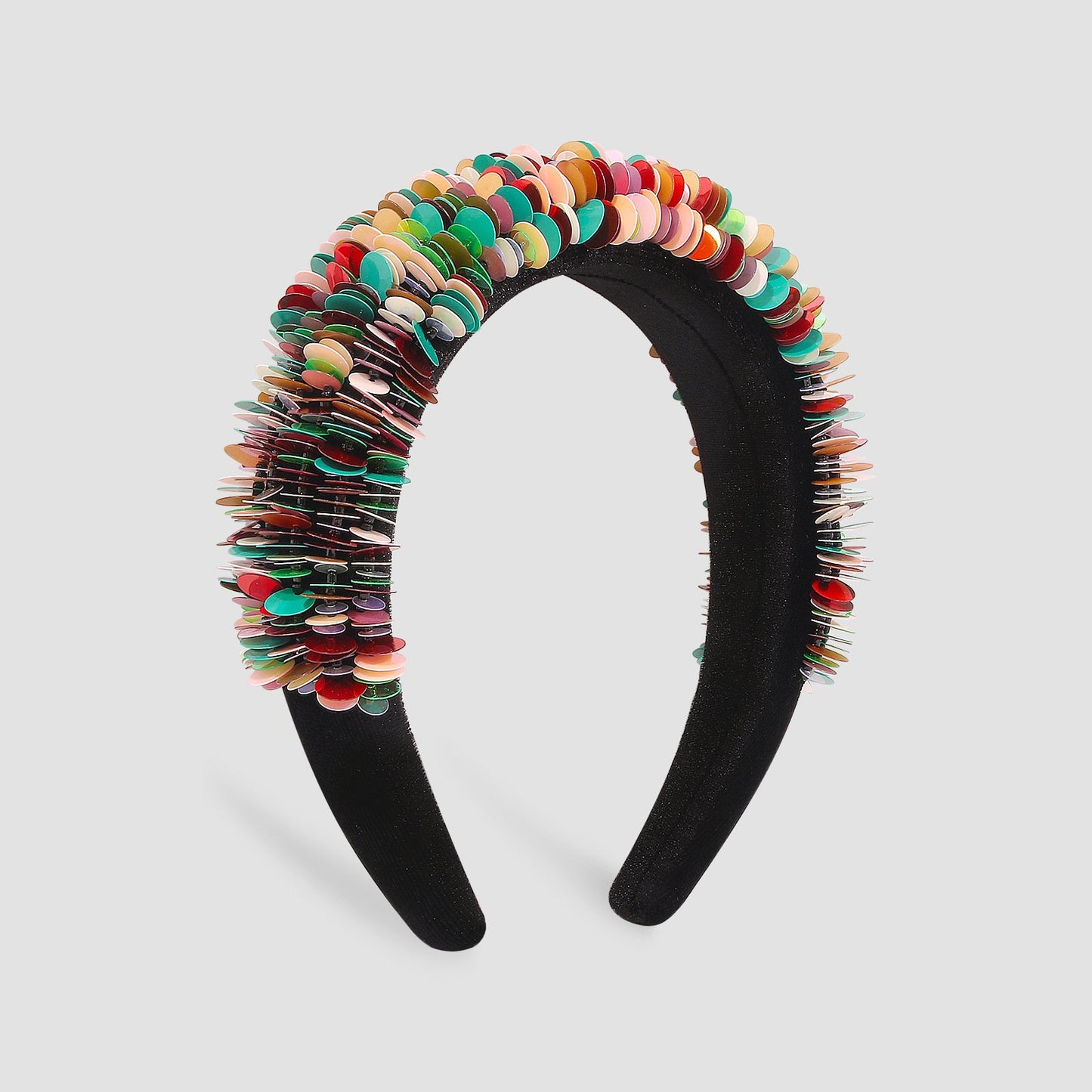 F3635 jewelry exaggerated sequins colorful headband wide-brimmed personality prom catwalk personality hair hoop female