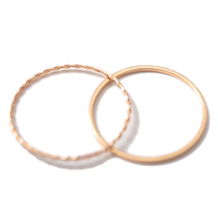 Metal Plating Twist Geometric 2-piece Ring Temperament Simple Joint Ring Women's Ring Thin Tail Ring