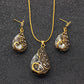 Peacock Gemstone Necklace Earrings Set Wedding Reception Wedding Dress Accessories Jewelry
