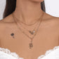 N8988 multi-layer snake-shaped pendant necklace personalized five-pointed star fashion necklace temperament creative necklace female
