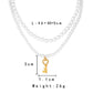 Double Pearl Necklace Titanium Steel 18K Gold Key Pendant Dignified Atmosphere Clavicle Chain