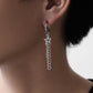 Fashion and personality all-match stainless steel five-pointed star chain earrings for men and women the same earrings jewelry