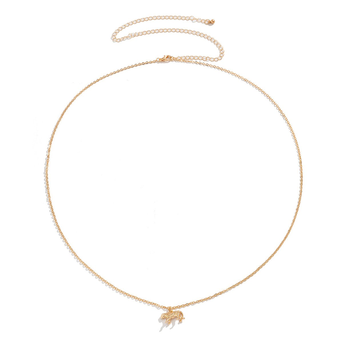 Jewelry Simple Tiger Pendant Body Chain Female Beach Versatile Metal Thin Chain Waist Chain