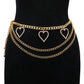 Fashion Jewelry Bikini Creative Diamond Heart Pendant Body Chain Personality Geometric Waist Chain