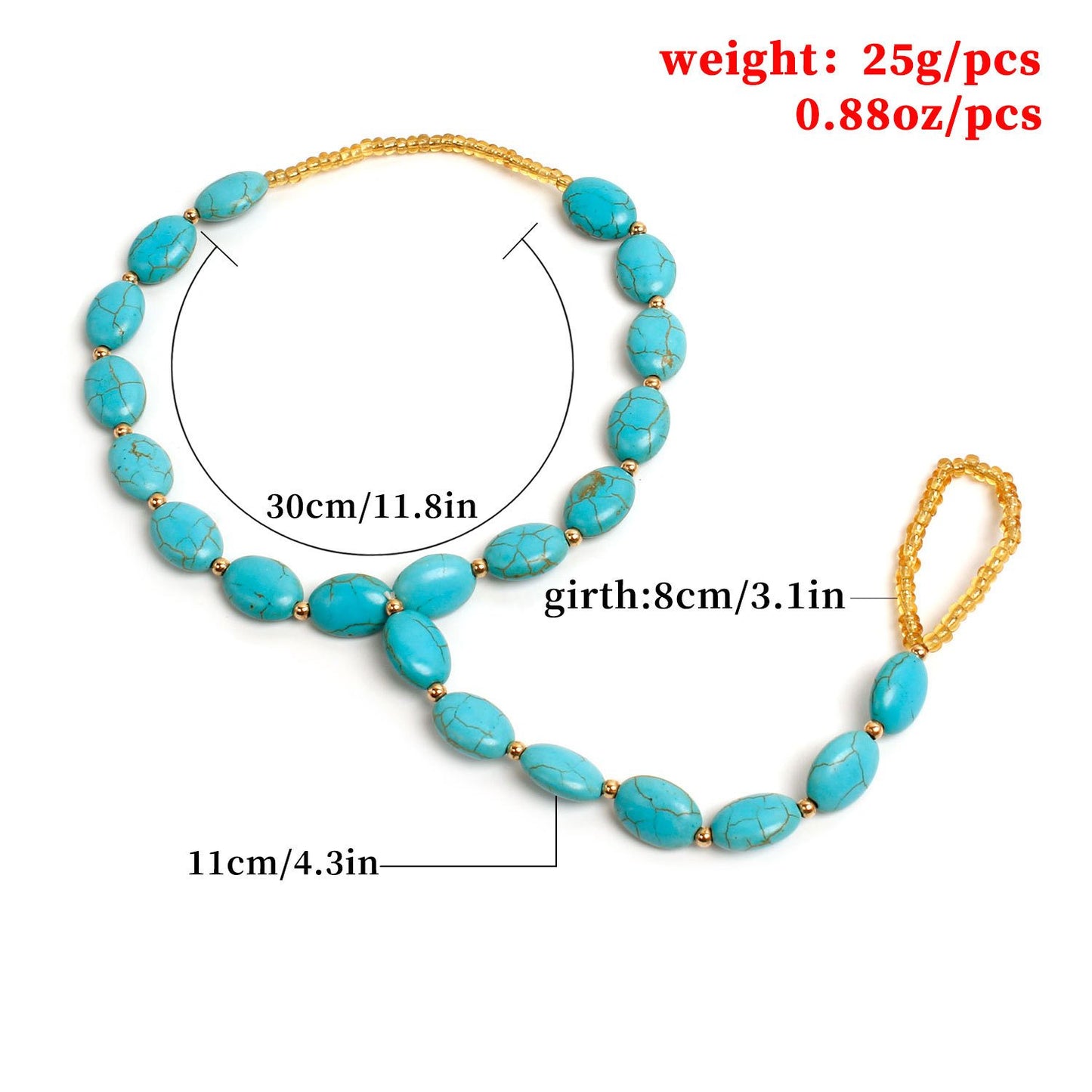 Design Jewelry Design Turquoise Beads Texture Beach Anklet Women