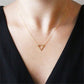 Ladies Necklace Simple Fashion Popular Triangle Round Geometric Pendant Necklace