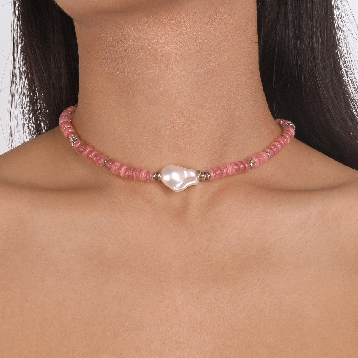 N1784 Bohemia Leisure Vacation Ethnic Necklace Female CCB Beaded Color Fragrance Simple Necklace