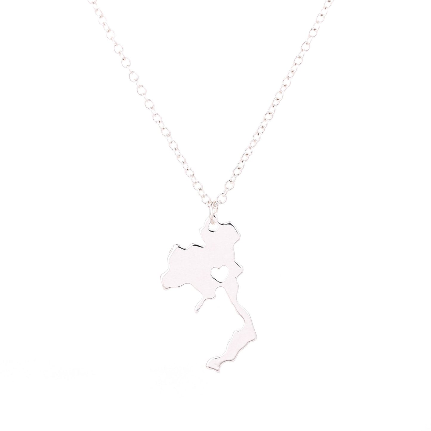 Jewelry Thailand Map Necklace Pendant Necklace Thick Gold Plating Hip Hop Jewelry