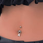 ins inlaid zircon butterfly navel nail navel decoration spider navel ring human body piercing jewelry
