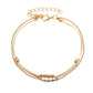 Foot Jewelry Creative Retro Double Layer Round Bead Diamond Fashion Ladies Anklet Summer Jewelry