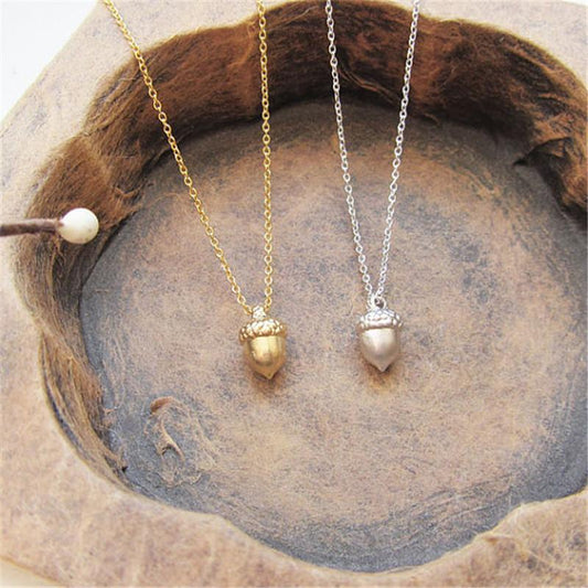 Accessories Necklace Female Simple Fresh Literary Three-dimensional Small Pine Cone Clavicle Chain Necklace Pendant