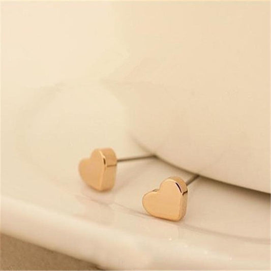 Tanabata Valentine's Day gift popular jewelry simple thick peach heart earrings classic all-match love