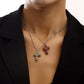 Jewelry simple small hole chain color cross pendant necklace female national trend necklace