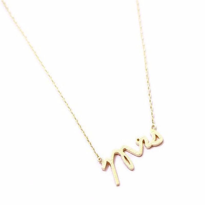Popular Jewelry DIY Jewelry Accessories Alphabet Mrs Pendant Necklace Female Explosive Necklace