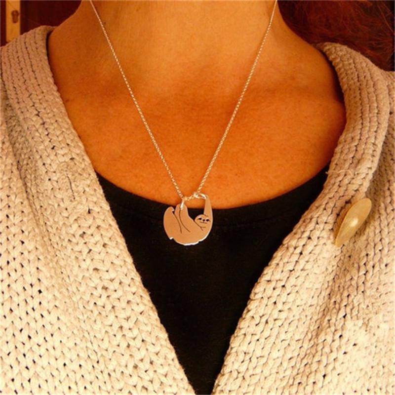 Jewelry Cute Personality Sloth Necklace Little Lazy Delicate Clavicle Chain