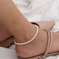 Jewelry Versatile Single Layer Beach Simple Foot Decoration Temperament Niche Imitation Pearl Handmade Anklet