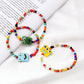 Cartoon little monster color beaded ceramic bracelet female niche design net red bracelet ins tide does not fade jewelry