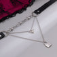 Jewelry Harajuku Gothic PU Belt Buckle Head Necklace Sweet Cool Punk Skull Lock Necklace