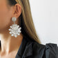 Jewelry fashion personality metal three-dimensional goldfish earrings trend simple several shield earrings women