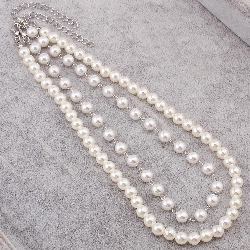New Year Pearl Set Chain Clavicle Chain Niche Design Sense Short Fashion Choker Necklace Female