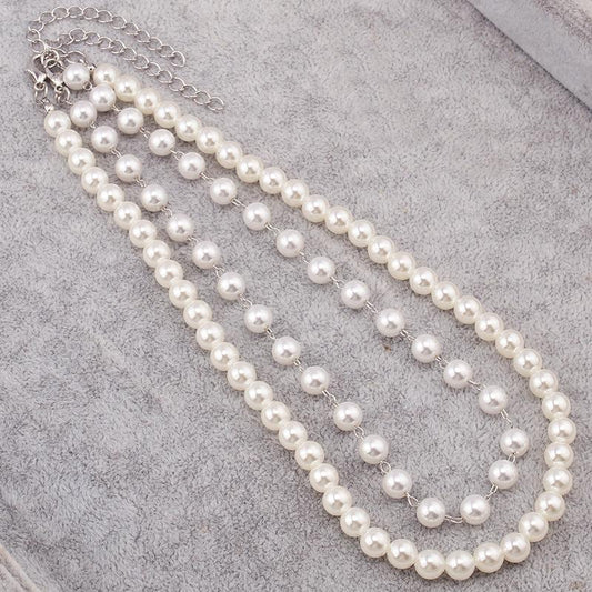 New Year Pearl Set Chain Clavicle Chain Niche Design Sense Short Fashion Choker Necklace Female