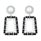 E188 Personality Niche Oil Drop Pearl Earrings French Romantic Retro Elegant Square Fashion Earrings