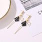 Fashion Net Red Tassel Earrings Acetate Plate Geometric Stud Earrings Cold Long Triangular Earrings