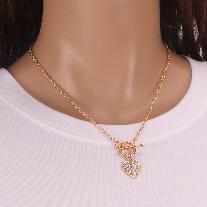 Exaggerated Jewelry Padlock Heart Creative Pendant Simple Fashion Necklace Personality Necklace Accessories
