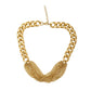 Ins personalized creative short tassel chain metal necklace niche design thick chain collarbone chain female