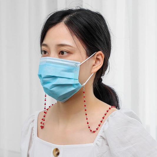 Mask lanyard personalized handmade crystal bead chain mask anti-lost hanging chain glasses chain hanging neck adjustable
