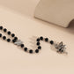 Jewelry Creative Elf Butterfly Pendant Necklace Simple Black Bead Handmade Chain Necklace