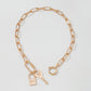 N936 Single Layer Key Lock Pendant Necklace Exaggerated Punk Personality Necklace Geometric Fashion Necklace Women