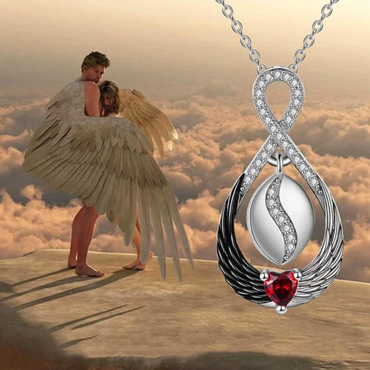 Jewelry Black and White Angel Wings Pendant Necklace Female Niche Summer Fashion Wings Jewelry