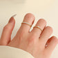 ins zircon love ring set fashion light luxury niche design geometric opening index finger ring two-piece set