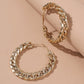 E866 Explosive Earrings Exaggerated Personality Big Circle Chain Earrings Trendy Street Shooting Earrings