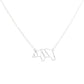 Fashion cute folding hollow panda necklace female all-match alloy animal panda exquisite collarbone chain jewelry