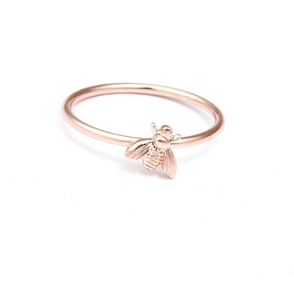 Fashion Simple Bee Ring Creative Insect Animal Ring Jewelry