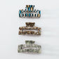 F4294 Exaggerated Striped Resin Clip French Light Luxury Lazy Fashion Medium Ponytail Hair Clip
