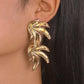 E197 Jewelry ZA Exaggerated Long Irregular Symmetrical Earrings Cold Retro Earrings Female