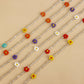 Necklace Jewelry Bohemian Transparent White Rice Beads Colorful Daisy Flower Necklace Necklace Female Niche Design